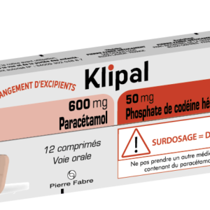 Achetez Klipal Codeine drogue 50 mg et 600 mg